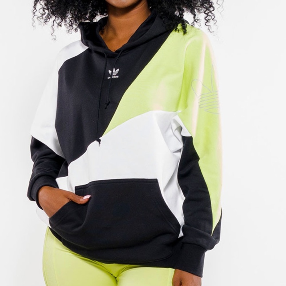 Adidas reflective Colorblock Hoodie Sweatshirt